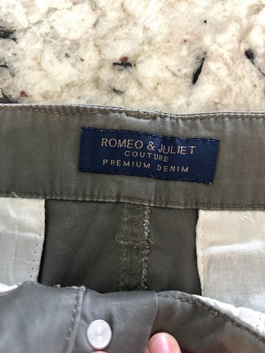Romeo & Juliet Couture Cargo Pants Womens 27 Zipper Ankle Khaki - Picture 4 of 14
