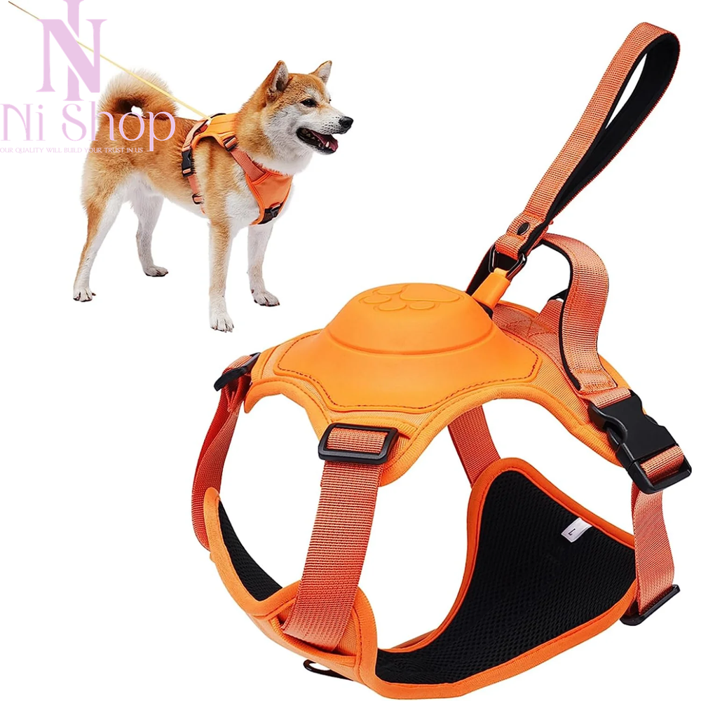 Dog Harness Retractable Leash Set Automatic Flexible Rope Anti-Twist Breathable