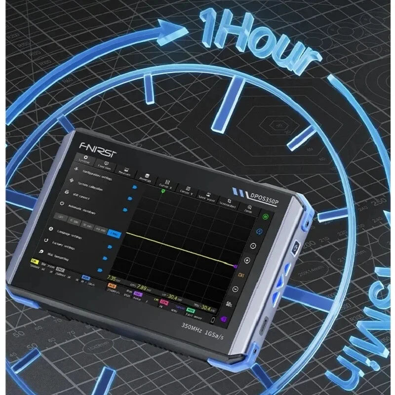 FNIRSI Digital Tablet Oscilloscope Signal Generator Spectrum Analyzer Freq Test - Image 4 of 4