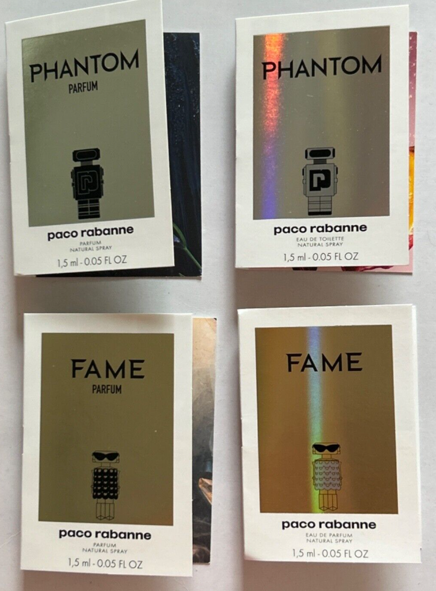 4 x Paco Rabanne Fame & Phanton Eau De Parfum & Toilette Sample