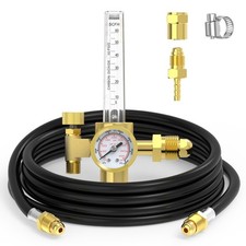 Argon CO2 MIG TIG Flow Meter Gas Regulator Gauge with 8ft Hose for Welding