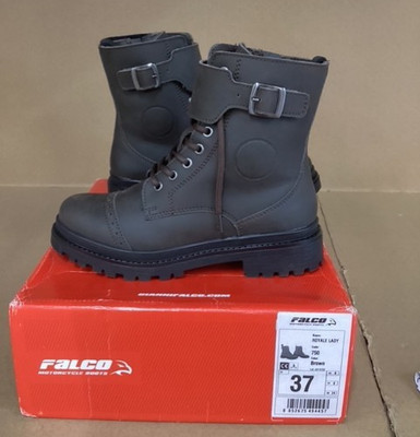 FALCO ROYALE LADY MOTORCYCLE BOOTS BROWN 37