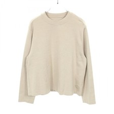 HERMES Sellier Wappen Long-sleeved Shirt 3E4610DG silk cotton Beige Used 36
