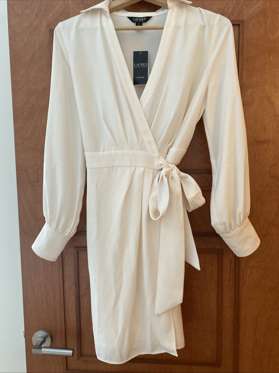 ralph lauren cream dress Lauren Wrap Color NWT ralph lauren floral dress while the self Size:SMALL Backless Lace Wedding Dress JV SF MAY 1ST 2026