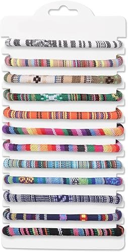 Raicegs 12PCS Friendship String Bracelets for Teen Women Man Boho Surfer Beach B