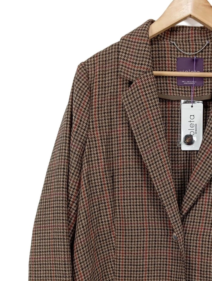 VIOLETA BY MANGO Abrigo de entretiempo Mujeres Abrigo Talla EU 40 marrón - Imagen 3 de 4