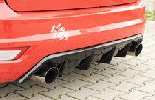 Ford Focus ST MK2 Facelift RIEGER Rear Bumper Insert / Diffuser Gloss Black
