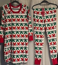 Womens Hanna Andersson Disney Mickey Mouse Holiday Pajamas SIZE SMALL