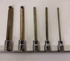 Snap On Long Ball Hex Socket Driver 5 Piece Set 4-10mm
