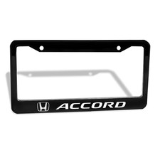 Honda Accord 2pcs Black Unbreakable Aluminum License Plate Frame