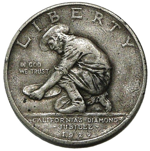 1925 California Diamond Jubilee Commemorative Half Dollar *** Choice AU