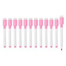 Whiteboard Pen, Fine Tip Dry Erase Rose Red White Board Markers with Eraser W...