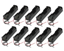 yueton Pack of 10 Wire Lead Battery Storage Box Case Holder for 18650 Button ...