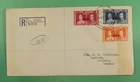 DR WHO 1937 NEW ZEALAND NIUE OVPT FDC KGVI CORONATION COMBO REGISTERED R30979