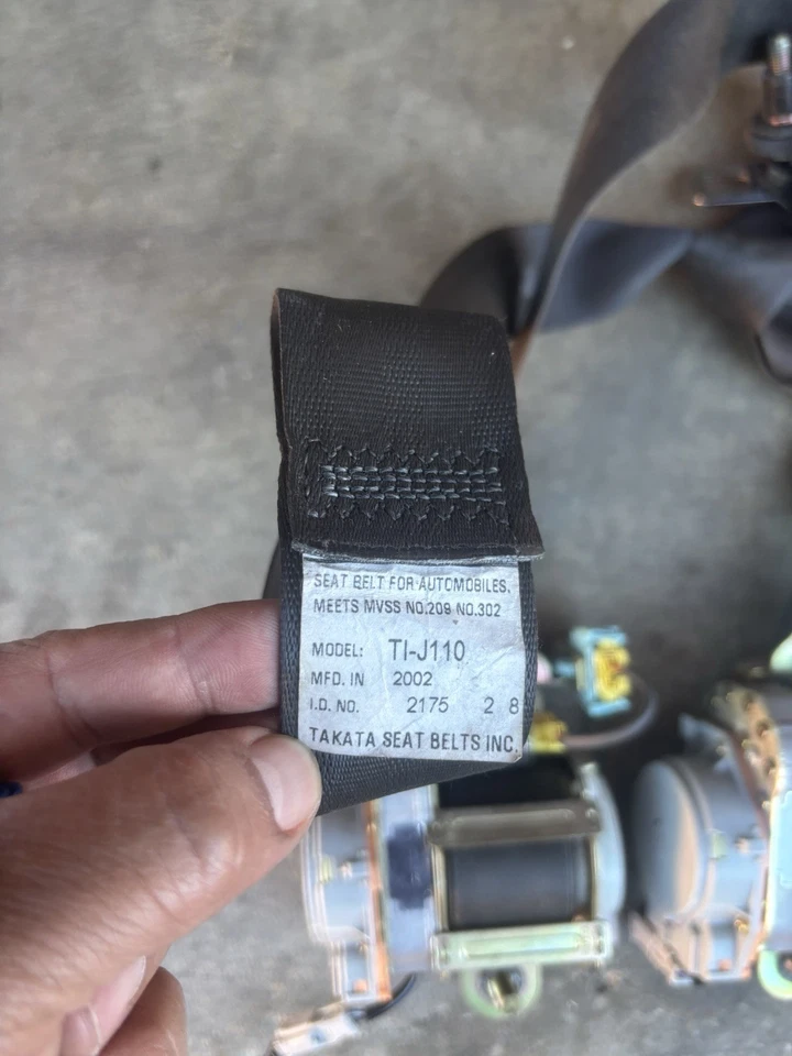 Cinturones de seguridad delanteros Acura CL 2001-2003-ambos lados-color negro Foto 3 de 4