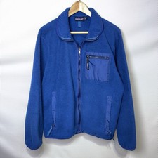 Patagonia Vintage Synchilla Fleece Jacket Men’s M Blue Full Zip USA Made 25021