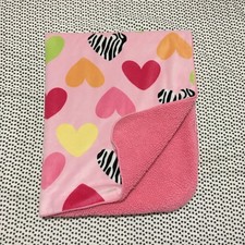 Garanimals Heart Zebra Yellow Orange Green Pink Sherpa Baby Blanket