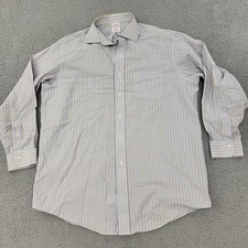 Brooks Brothers 1818 Shirt Mens 16-32 Striped Madison Pocket Button Up
