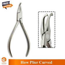 Dental How Plier Curved Orthodontic Serrated Tips Braces Bending Oral Instrument