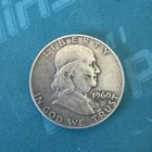 1960 D Franklin Half Dollar Coin 90% Silver 50c VG-XF Very Good Extra Fine