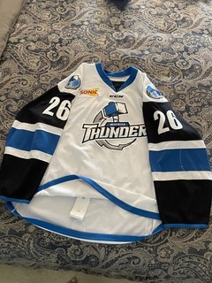 2016 17 ECHL Hockey Game Worn Wichita Thunder Jersey #26 Ben Duffy CCM