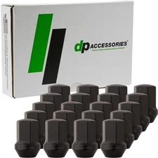 Black Lug Nuts Compatible with Land Rover-Range Rover | 605123499 | Set of 20