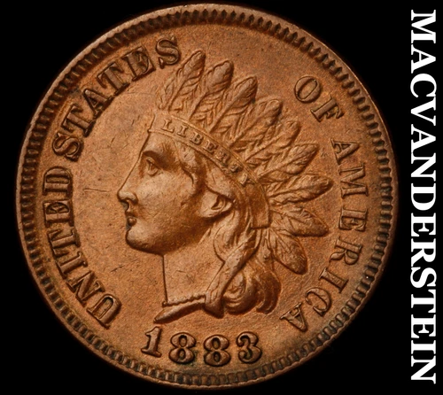 1883 Indian Head Cent-Almost Unc/Uncirculated Lustrous No Reserve #i6538