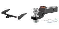 CURT Trailer Hitch Tow Kit Class 3 Receiver, 2in Ball Mount, Pin & Clip #13035