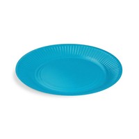10X Bionature Pappteller Partyteller Fsc Mix Rund Ø23Cm Fettdicht Blau