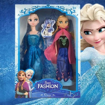 Elsa Anna Puppen Set Prinzessin Figuren Spielzeug Kinder Geschenk Zubehör