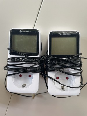 2 Stück KETOTEK KT3200 Tag Nacht Temperaturregler Steckdose Thermostat Digital