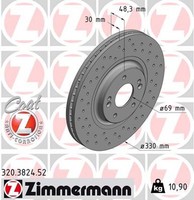 2X Zimmermann Bremsscheibe Sport Z 320.3824.52 FüR KIA Optima JF Sportswagon Gdi