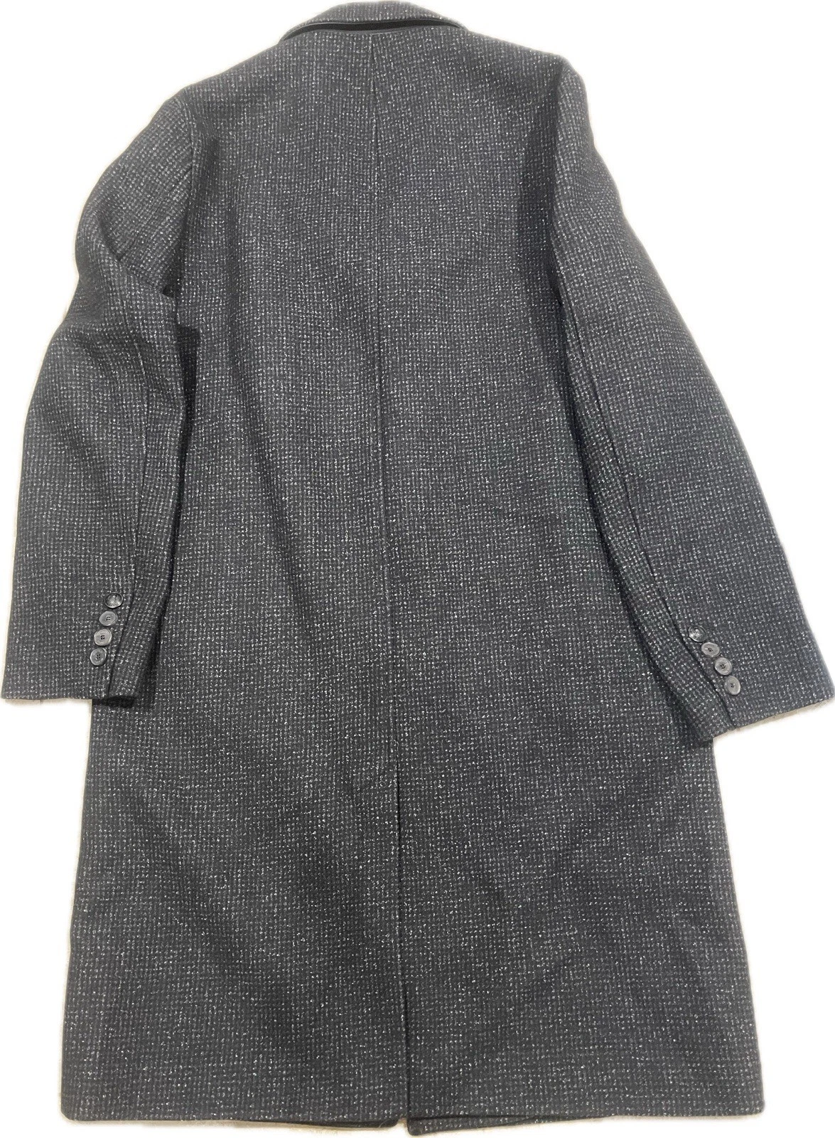 THE KOOPLES MEN’S ELEGANT WOOL BLEND COAT BLACK SPACKLE GRAY SIZE S NWT  $745 image 9