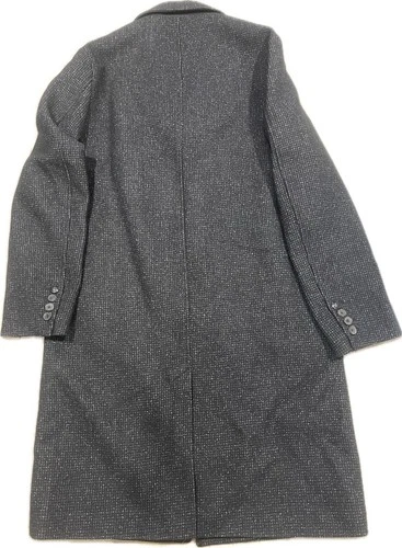 THE KOOPLES MEN’S ELEGANT WOOL BLEND COAT BLACK SPACKLE GRAY SIZE S NWT  $745 image 9