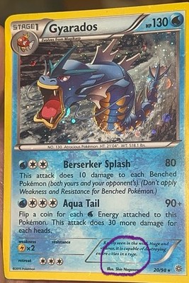HD GALAXY SWIRL - Gyarados 20/98 XY Promo Cosmos Holo BLEED ERROR