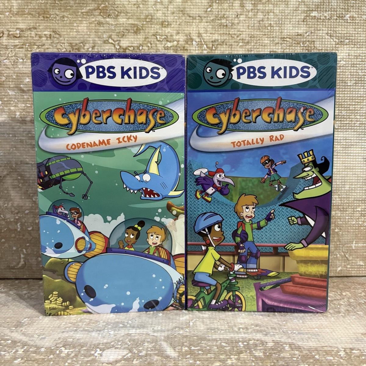 Cyberchase VHS Lot of 2: Codename Icky & Totally Rad 2004 PBS Kids