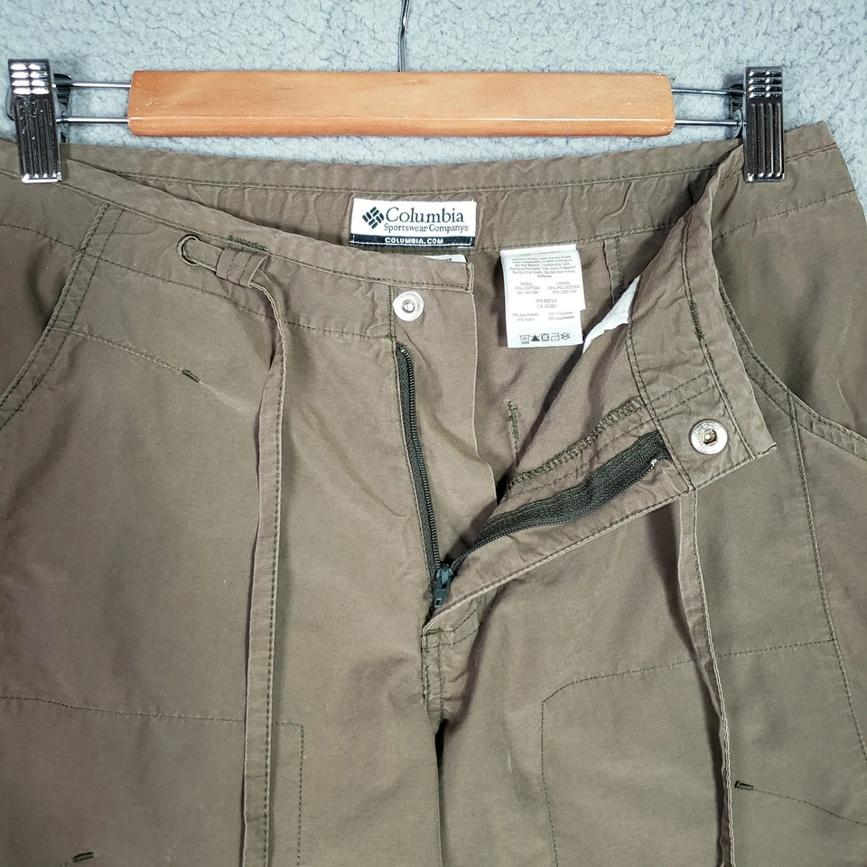 "Pantalones cortos Columbia para mujer pequeños verde oliva S05-AL4356 senderismo empacables entrepierna de 6""" Foto 2 de 4