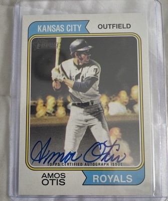 2023 Topps Heritage High Number Real One Autographs Amos Otis #ROA-AO Royals