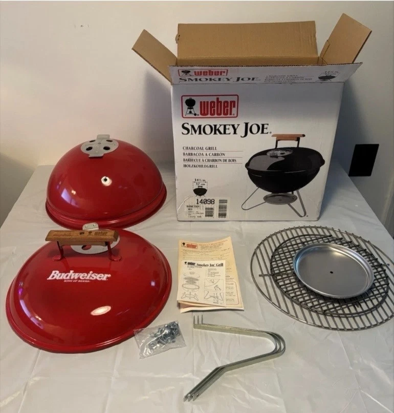 Vintage Weber Grill - Budweiser Red Promotional Weber Smokey joe
Opens in a new window or tab