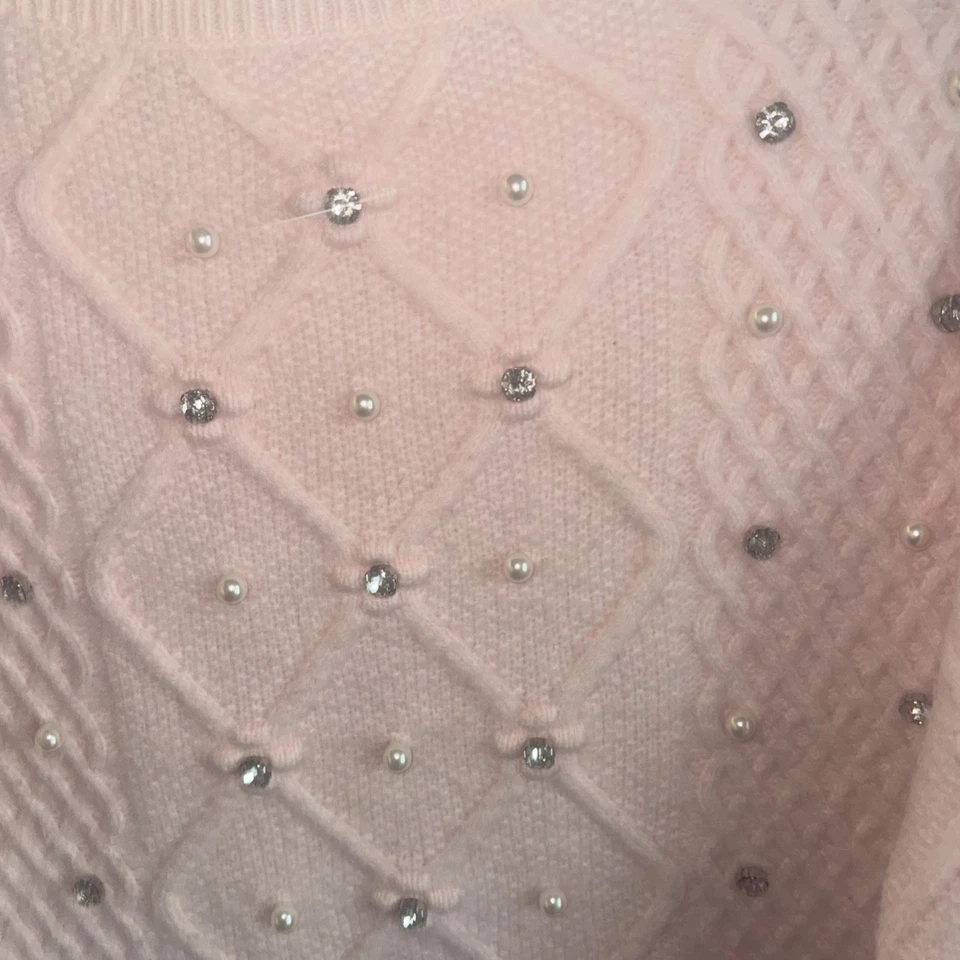 Suéter Ann Taylor Rosa con Adornado Frontal Talla Pequeña. Foto 3 de 4