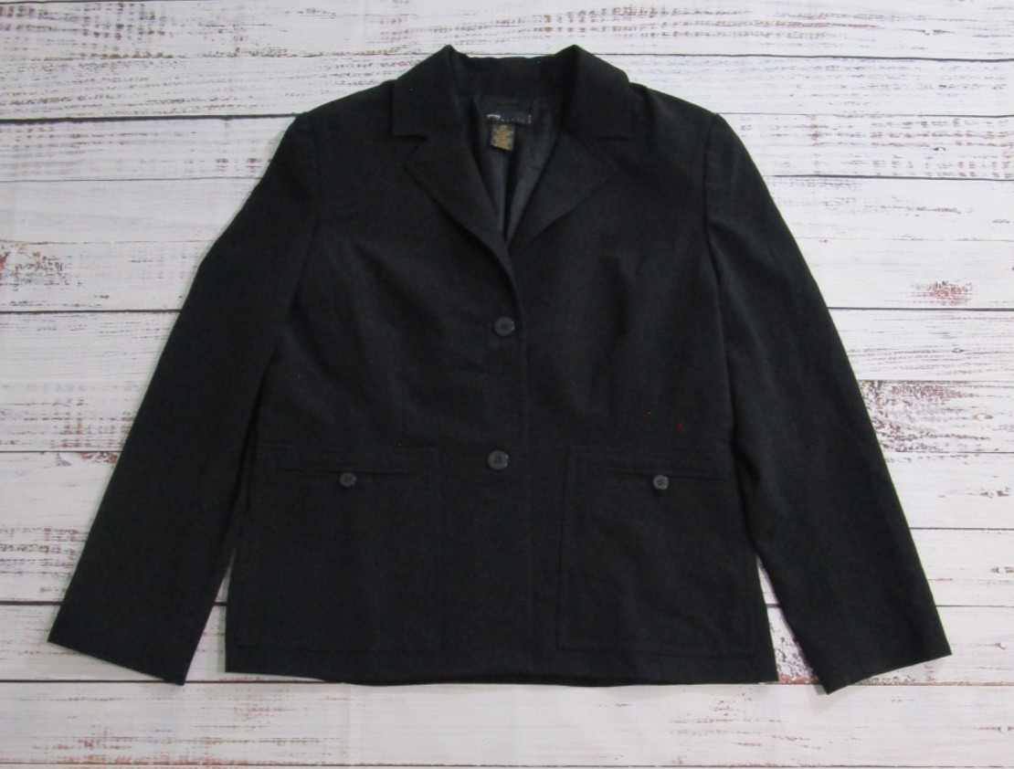 Grace Elements Black 2 Button Front Pockets Blaze… - image 1