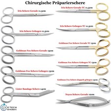 Scheren Gewebe Dissektion Präparierschere Iris Fadenschere Zahnarzt