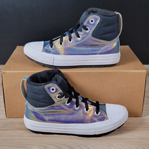 Converse CTAS Berkshire PS Shoes Size 3 White Irridescent Glitter 371594C - Picture 1 of 8