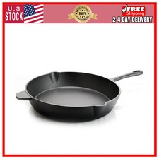 Addlestone 12 Inch Preseasoned Cast Iron Frying Pan Black Skillet