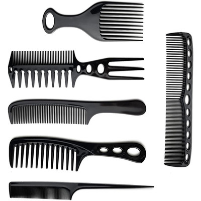 Set aus 6 Stück Kämmen, Haarbürste, professionell für Friseur, Entwirrbürsten, P