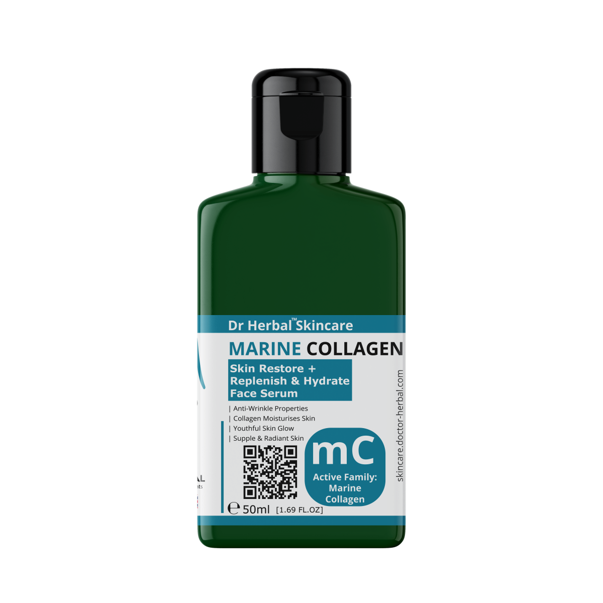 DR HERBAL Face Serum 50ml with Marine Collagen Silk Amino Acids & Seaweed