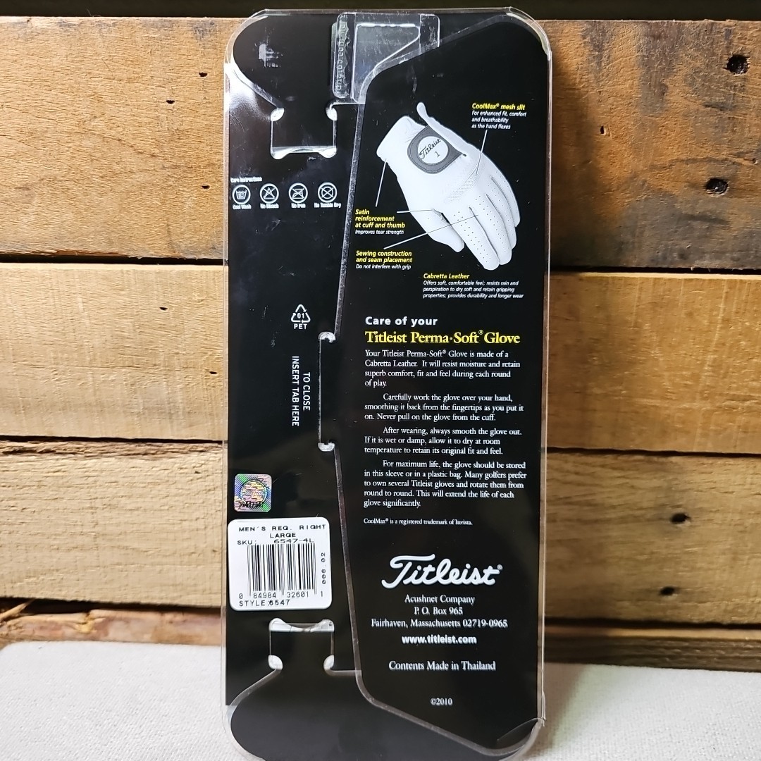 Titleist Perma Soft Men’s Leather Golf Glove Men’s Reg. Large Right