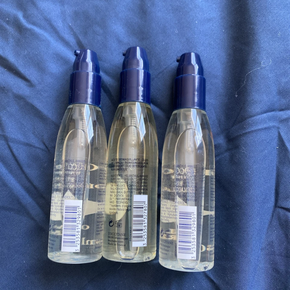 Nuevo lote de viaje L'OCCITANE - 1 aceite limpiador de karité y 2 aceites desmaquillantes 30 ml/1 oz Foto 4 de 4