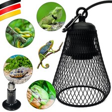 Heizlicht + Schutzkorb Terrarium Aquarium W&auml;rmelampe Reptilien Strahler UVA/UVB