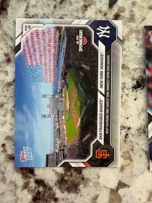 2026 TOPPS NOW MLB BASEBALL CARD OPENING NIGHT NY YANKEES vs. GIANTS #1 PRIMETIM